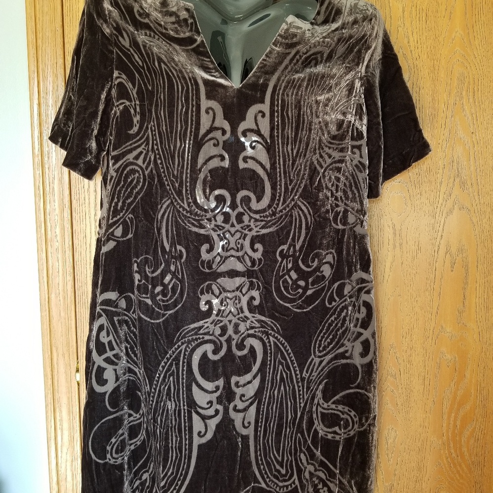 Blue Tassel Brand Velvet Tunic/Dress